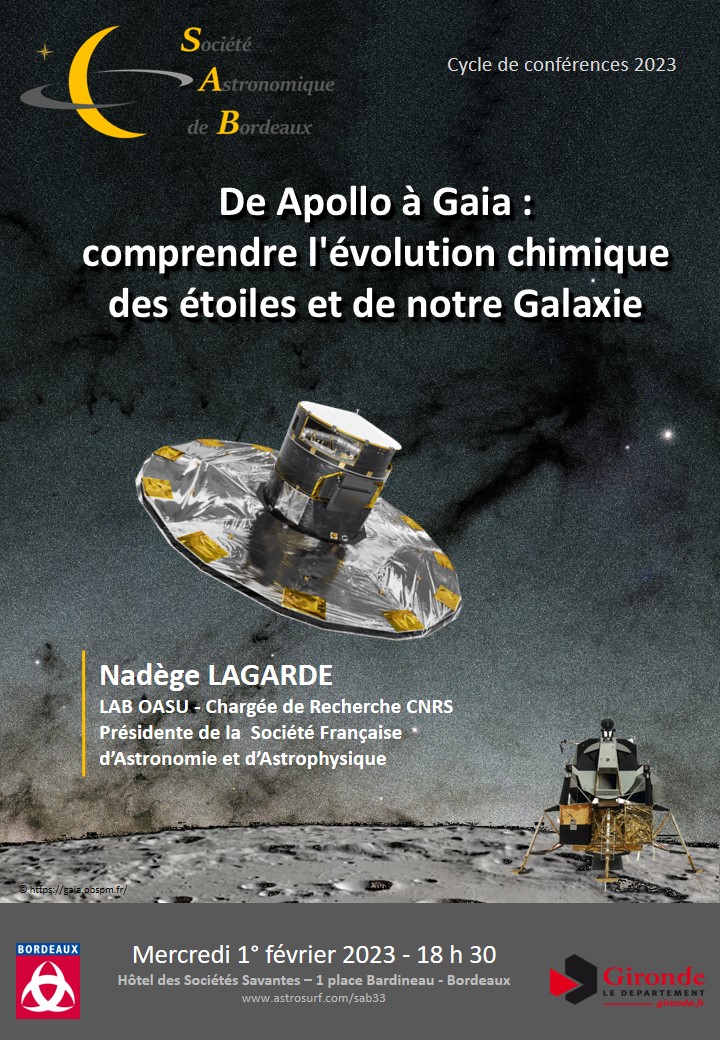 Conférence : "De Apollo à Gaia : Comprendre l'évolution chimique des étoiles et de notre Galaxie"