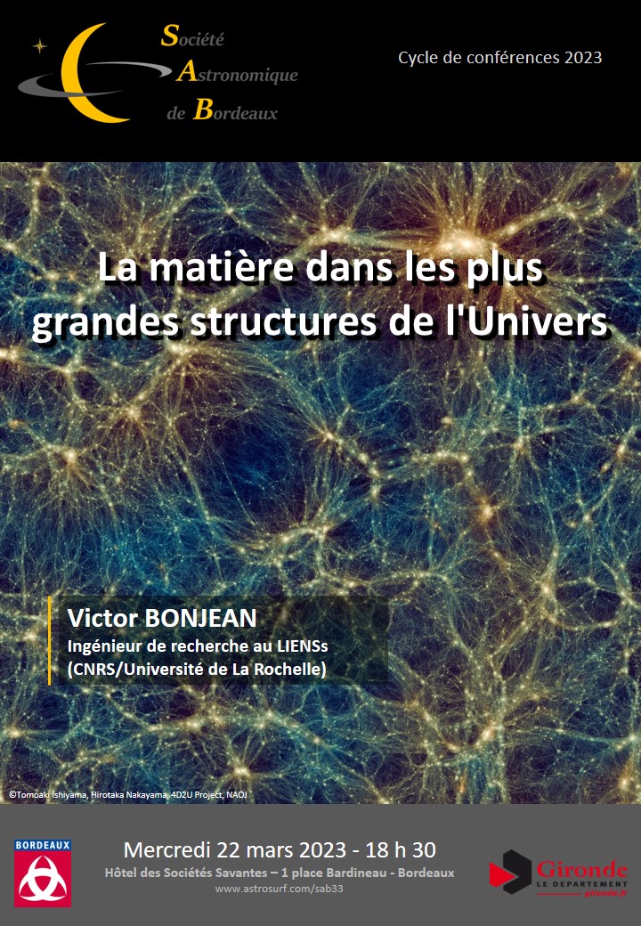 Conférence : "La matière dans les plus grandes structures de l'Univers"