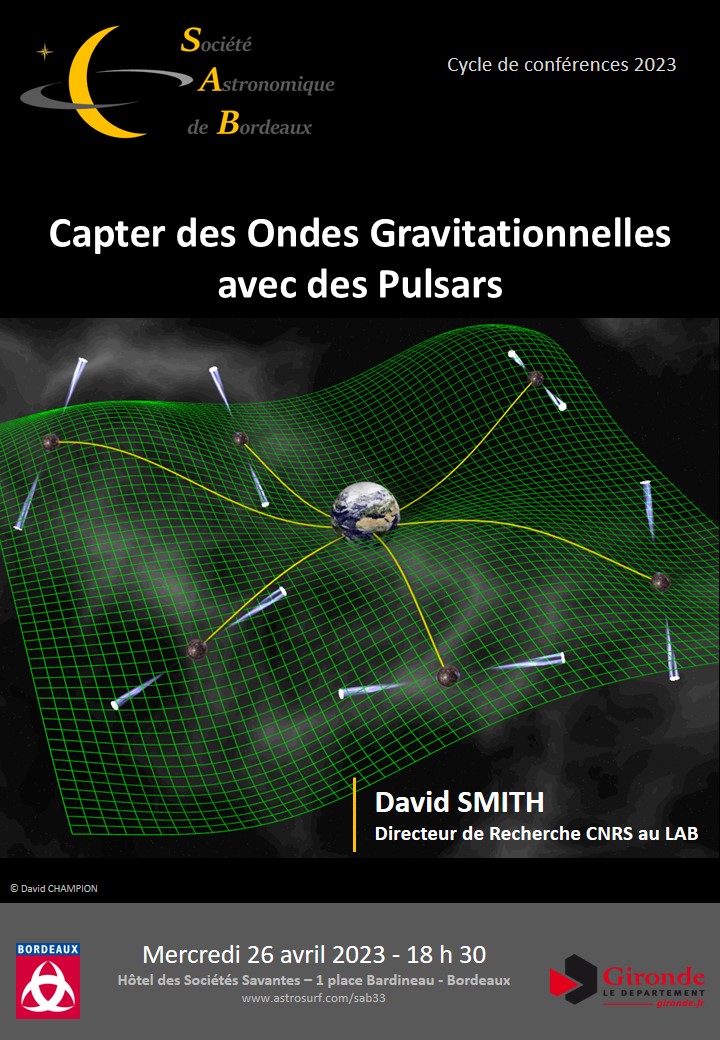 Conférence : "Capter des Ondes Gravitationnelles avec des Pulsars"