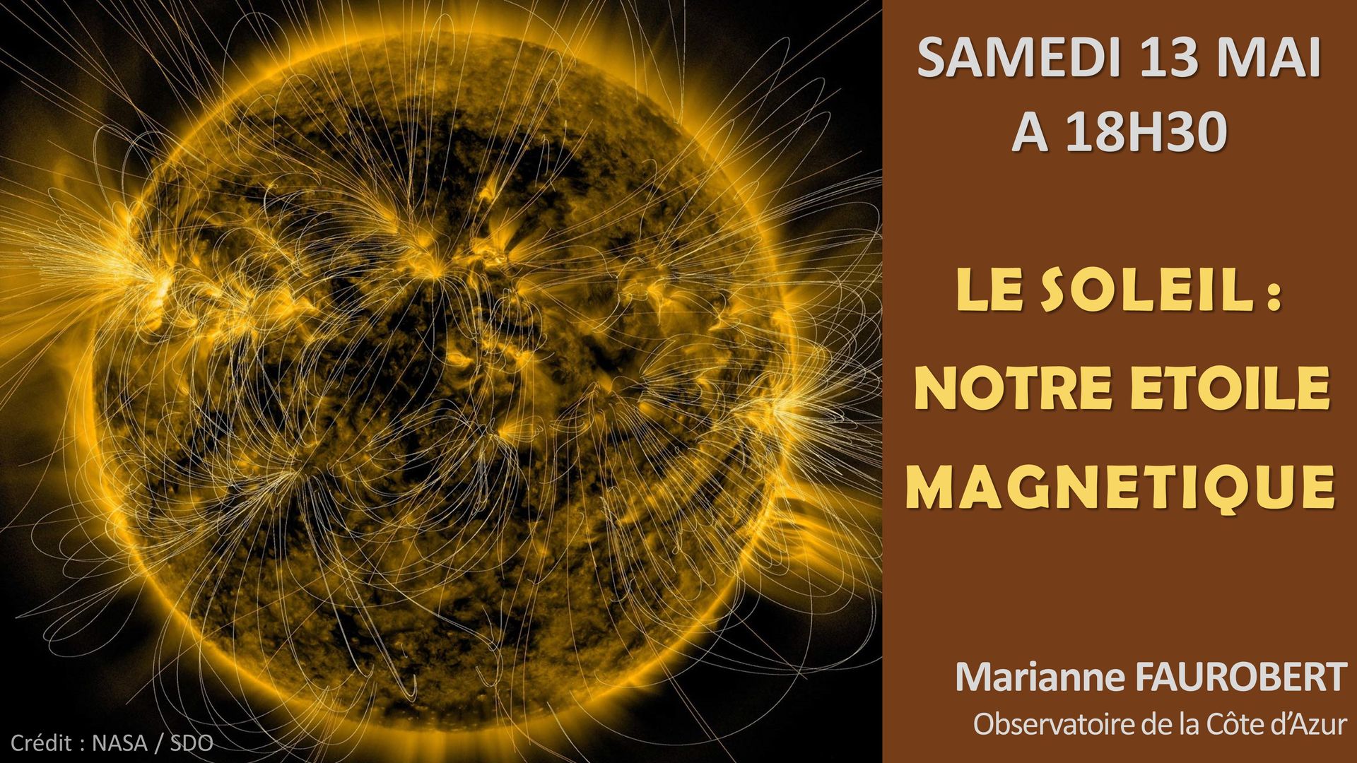 Conférence "Le Soleil : notre étoile magnétique"