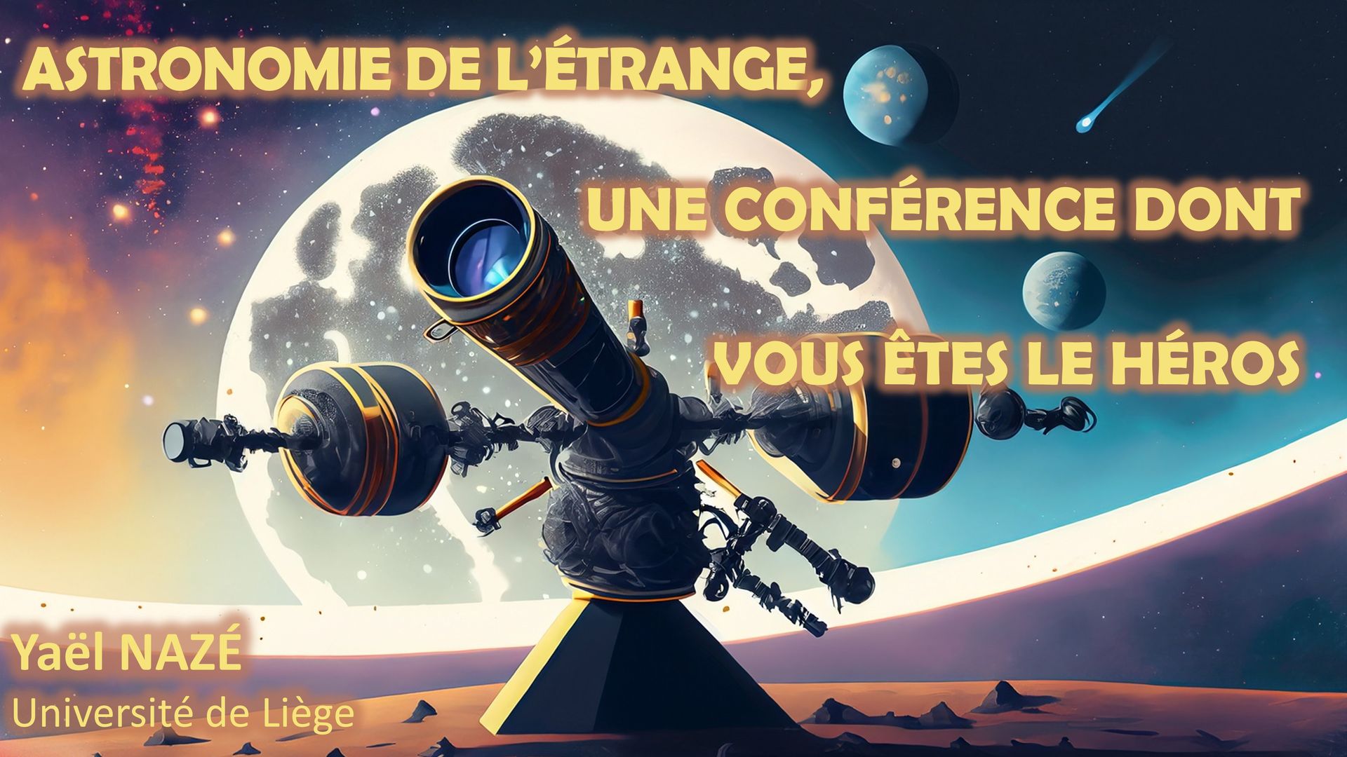 Conférence "Astronomie de l’étrange – une conférence dont vous êtes le héros", observation du ciel et réalité virtuelle