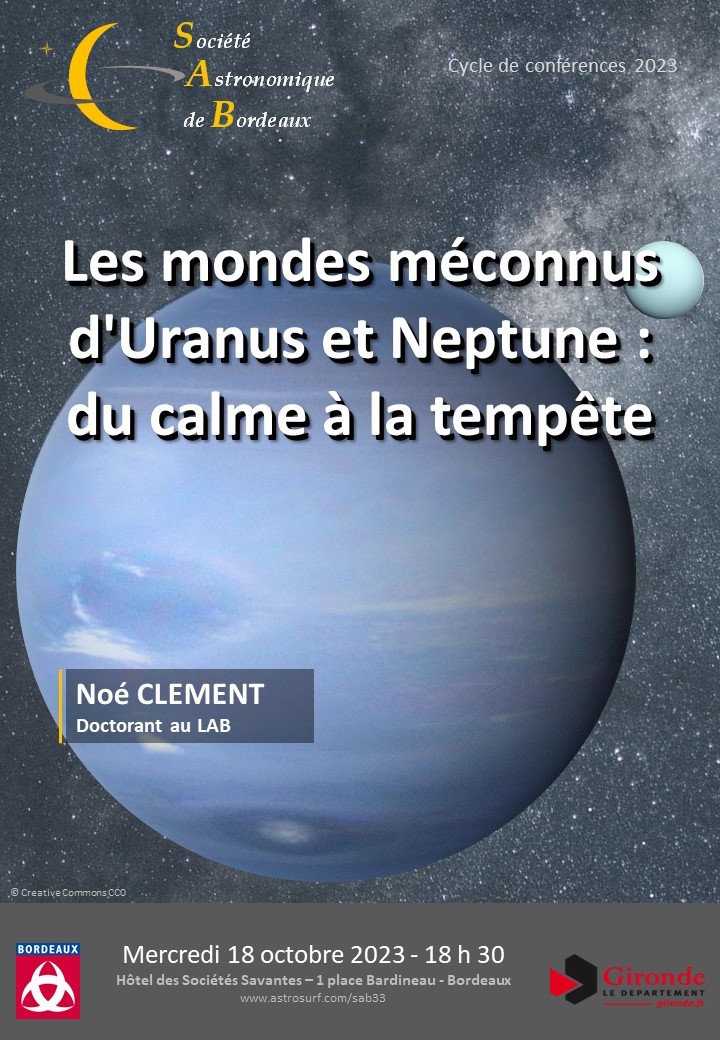 Conférence : "Les mondes méconnus d'Uranus et Neptune : du calme à la tempête"