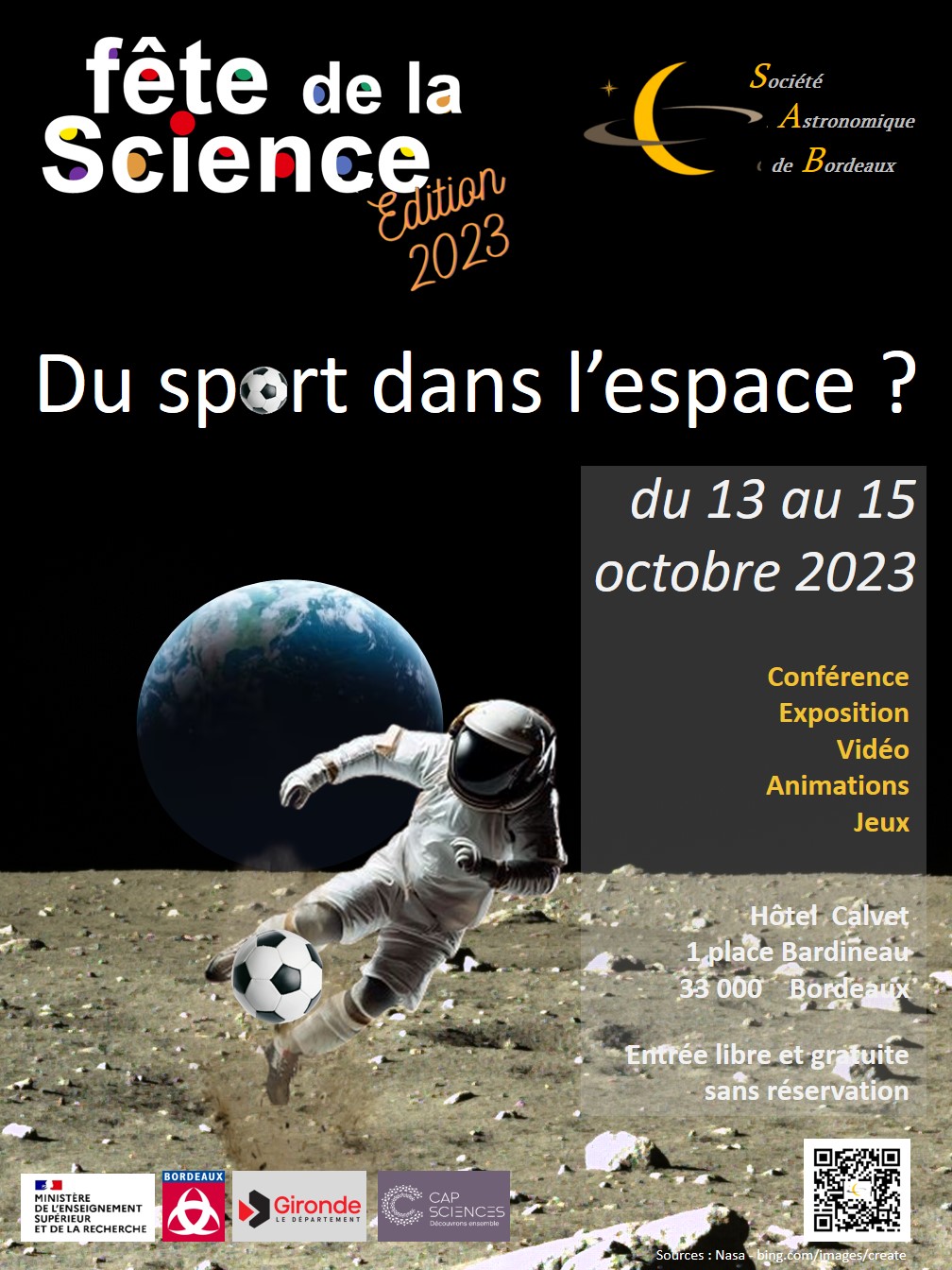 "Du sport dans l'espace ? " - dans le cadre de la Fête de la Science 2023