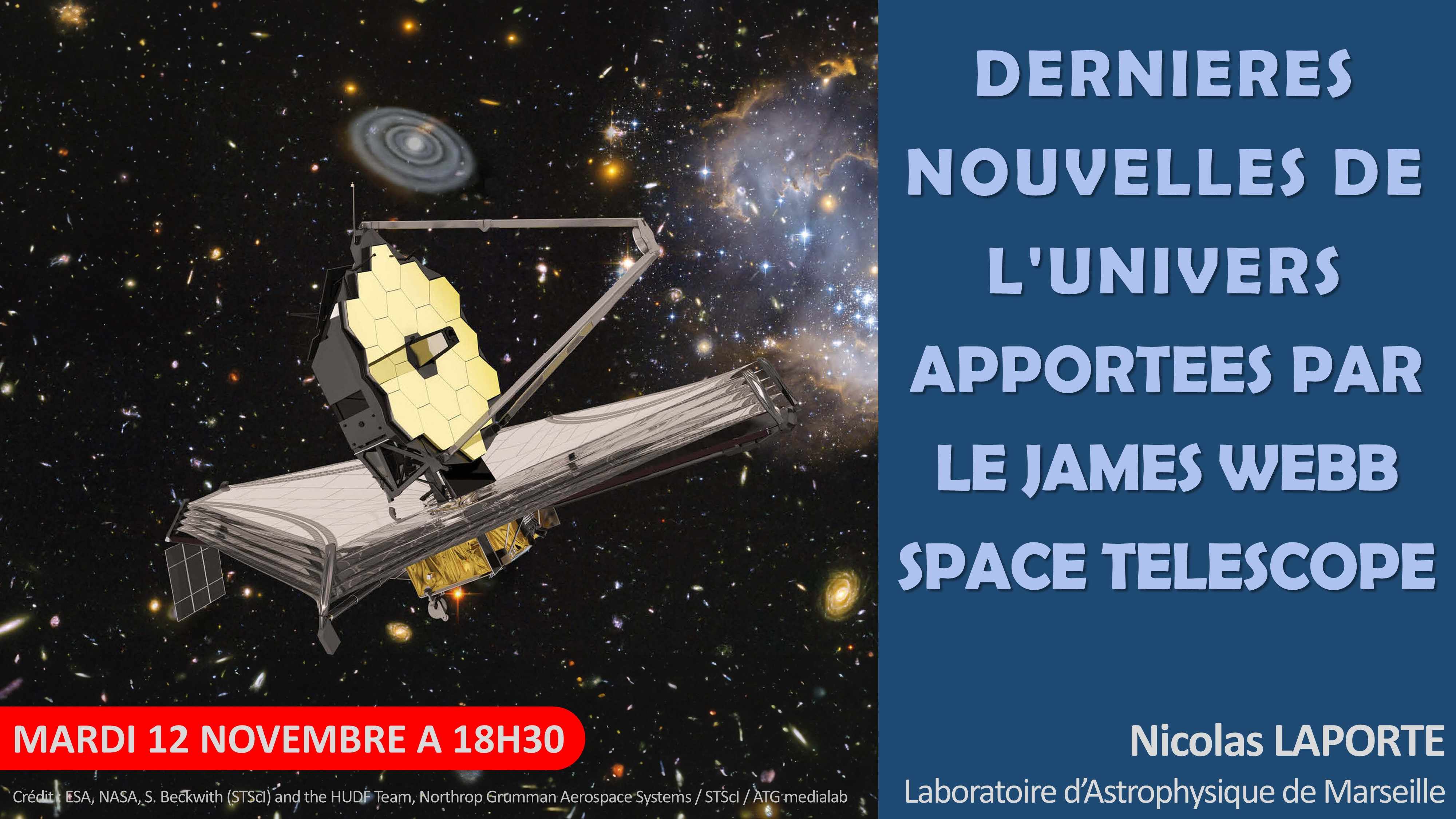 Conférence "Dernières nouvelles de l’Univers apportées par le James Webb Space Telescope"