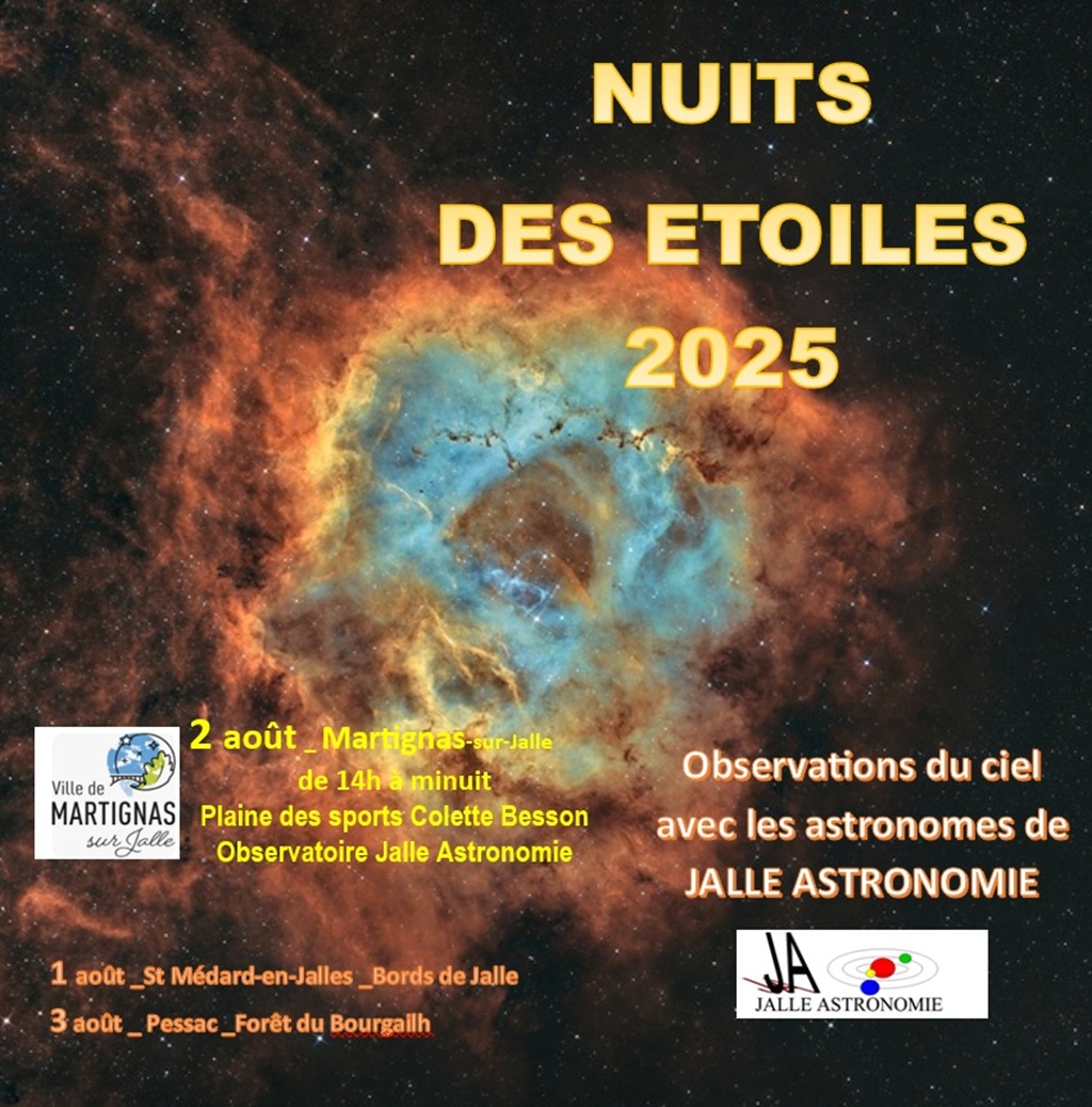 NUIT DES ETOILES 2025 à PESSAC-FORÊT du BOURGAILH