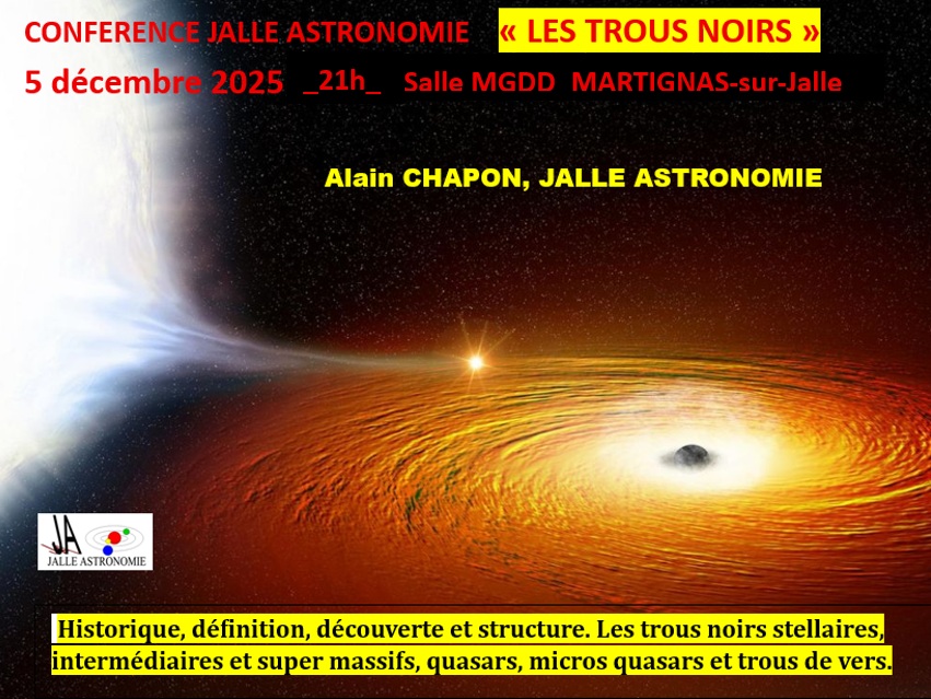 CONFERENCE "LES TROUS NOIRS"